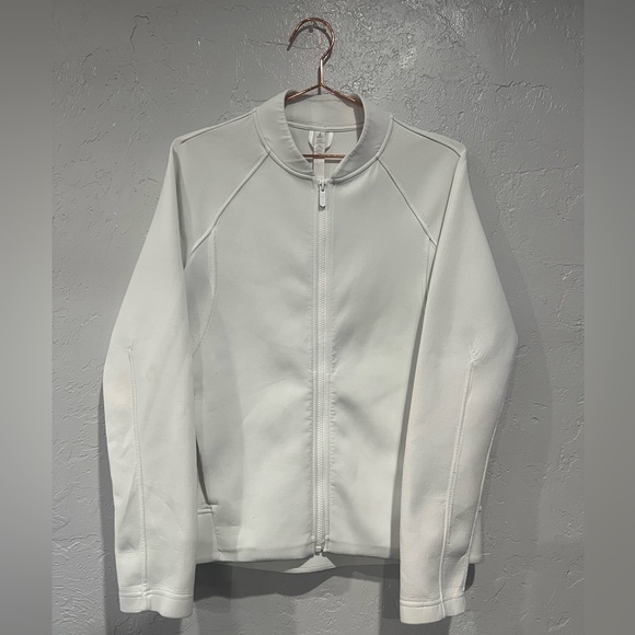 Lululemon White Zip Up Jacket 6 - Picture 1 of 6